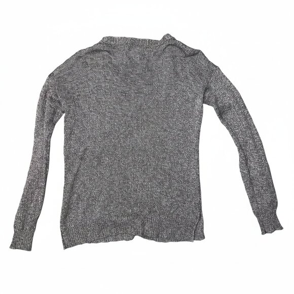 Justice Grey Knit Sweater with Fuzzy Penguin on Front - Picture 4 of 5